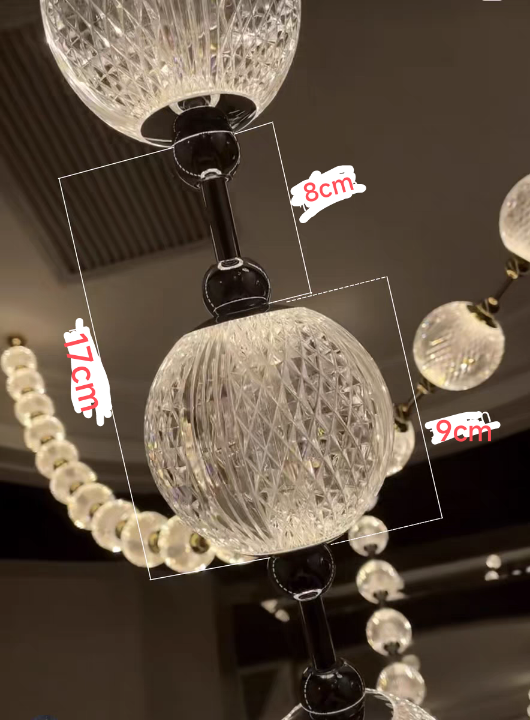 Modern Creative Pearl Necklace Chandelier for Living Room / staircase / foyer / entryway