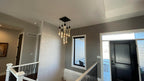 Modern Light Luxury Round / rectangle Ceiling Pendant Light in Black Finish for Kitchen Island / Staircase /