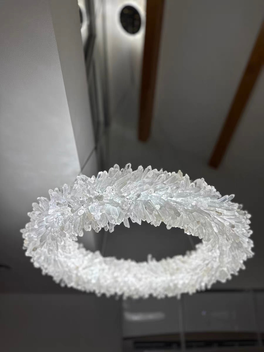 Modern Round / oval / linear / square Natural Crystal Chandelier