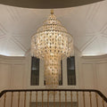 Luxury Multi-Tiered Crystal Glass Buckles Chandelier for High-Ceiling