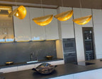 Postmodern Brass Pendant Lighting with Withered Leaf Shape, High-Quality Finish