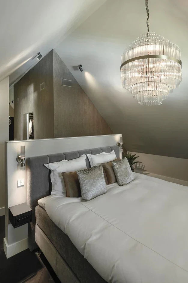 Light Luxury Modern Round Multi-Tiered Crystal Chandelier with Antique Brass Finish and Quality Materials