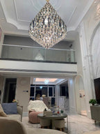 Staircase / foyer Chandelier with High Clarity Crystals Luxury Ceiling Light