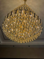 Staircase / foyer Chandelier with High Clarity Crystals Luxury Ceiling Light