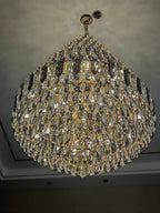 Staircase / foyer Chandelier with High Clarity Crystals Luxury Ceiling Light