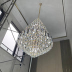 Staircase / foyer Chandelier with High Clarity Crystals Luxury Ceiling Light