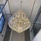 Staircase / foyer Chandelier with High Clarity Crystals Luxury Ceiling Light