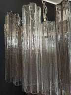 Murano Glass Chandelier – 36 Tubes – Smoked / transparent