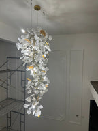 Ceramic Ginkgo Leaves Branch Flower Chandelier