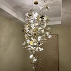 Ceramic Ginkgo Leaves Branch Flower Chandelier