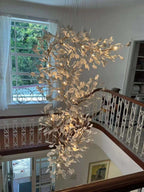 Ceramic Ginkgo Leaves Branch Flower Chandelier