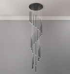 Minimalism Foyer Staircase Chandelier Ceiling Pendant Lighting for Living Room Entryway in Gold / Black Finish