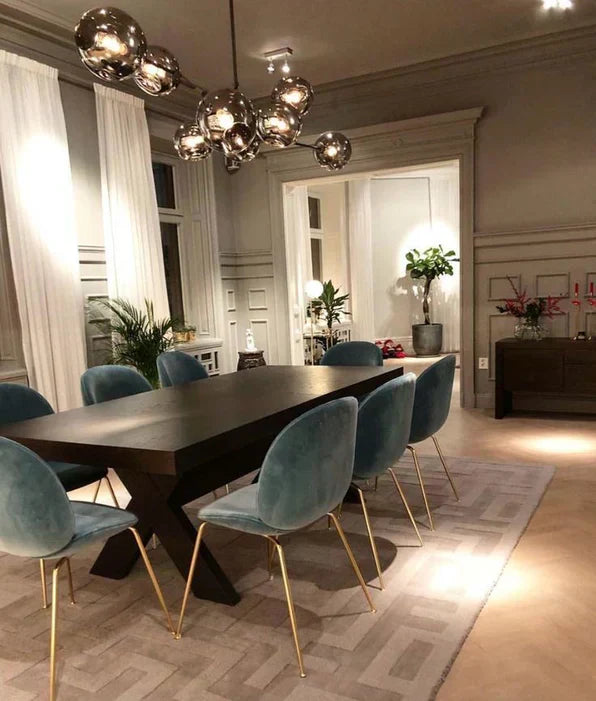 Modern Sputnik Smoky Gray / amber Glass Branch Chandelier for Kitchen Island / dining Room