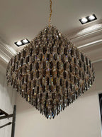 Extra Large Foyer Decorative Crystal Lighting Living Room Crystal Chandelier for Entryway Staircase