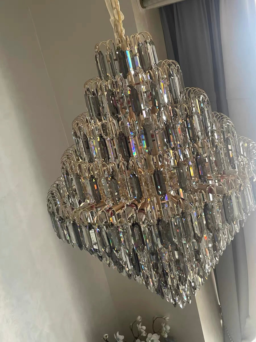 Extra Large Foyer Decorative Crystal Lighting Living Room Crystal Chandelier for Entryway Staircase