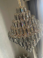 Extra Large Foyer Decorative Crystal Lighting Living Room Crystal Chandelier for Entryway Staircase