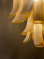 Murano Glass Chandelier – 26 Petals – Amber