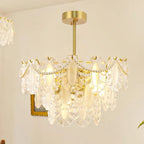 European Vintage Style Luxury Elegant Cream White Chandelier / ceiling Light with White Pearl Chains for