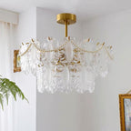 European Vintage Style Luxury Elegant Cream White Chandelier / ceiling Light with White Pearl Chains for