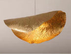 Postmodern Brass Pendant Lighting with Withered Leaf Shape, High-Quality Finish