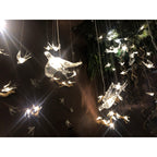 Bird Song Branching Linear Teardrop Chandelier