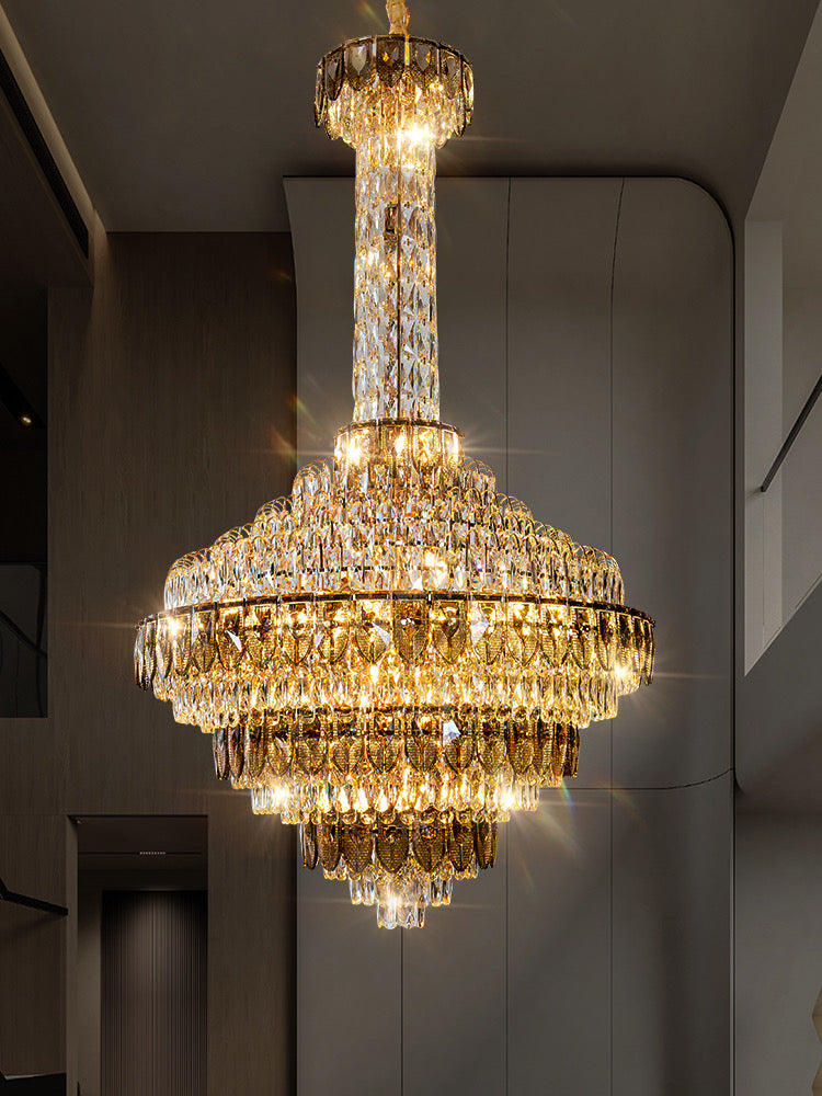Extra Large Multi-Tiered Empire Crystal Chandelier for Big Hallway / foyer / staircase