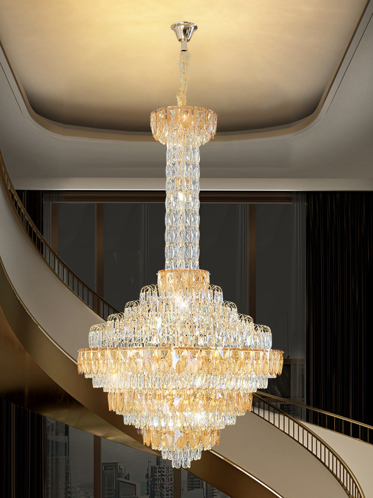 Extra Large Multi-Tiered Empire Crystal Chandelier for Big Hallway / foyer / staircase