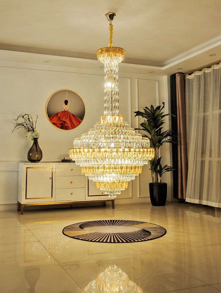 Extra Large Multi-Tiered Empire Crystal Chandelier for Big Hallway / foyer / staircase