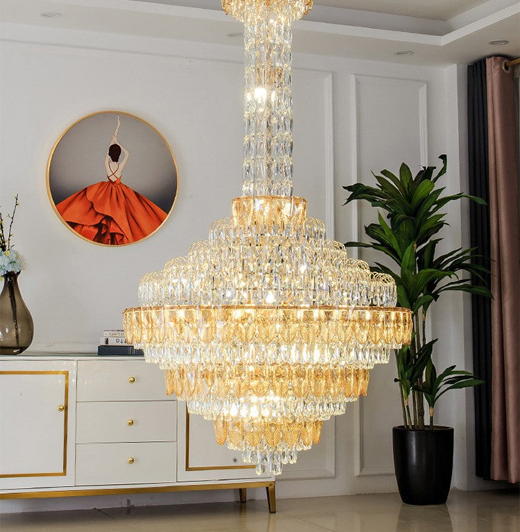 Extra Large Multi-Tiered Empire Crystal Chandelier for Big Hallway / foyer / staircase