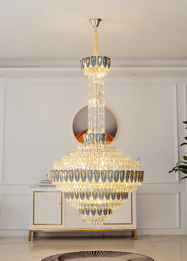 Extra Large Multi-Tiered Empire Crystal Chandelier for Big Hallway / foyer / staircase