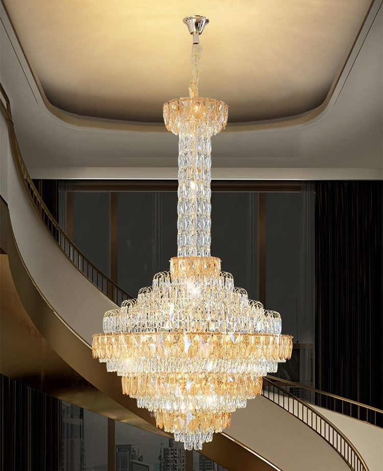 Extra Large Multi-Tiered Empire Crystal Chandelier for Big Hallway / foyer / staircase