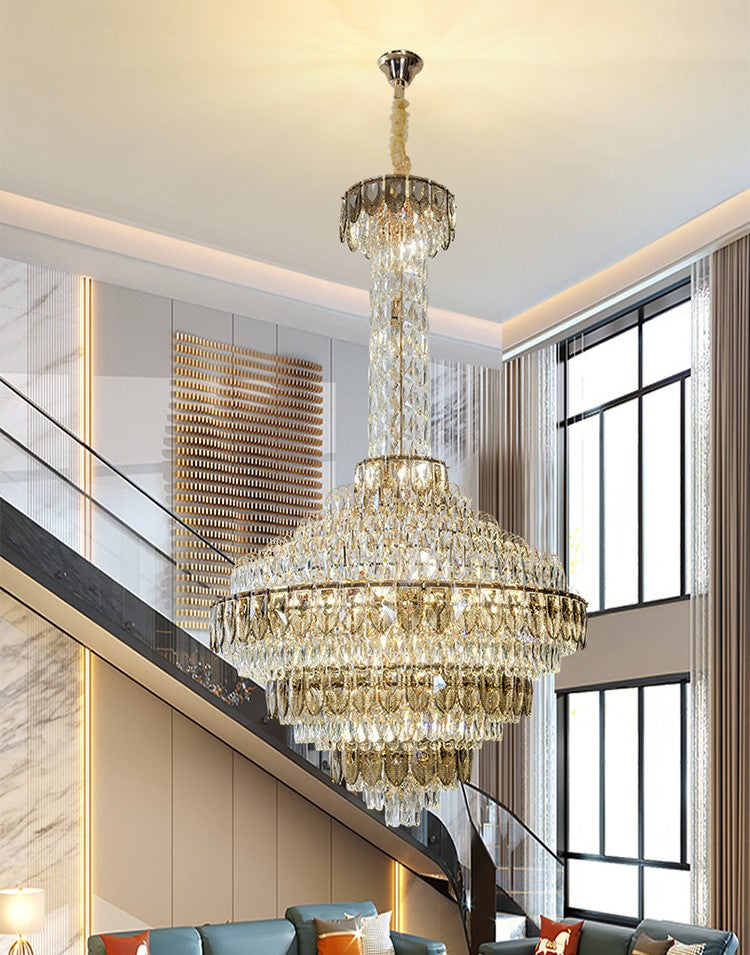 Extra Large Multi-Tiered Empire Crystal Chandelier for Big Hallway / foyer / staircase