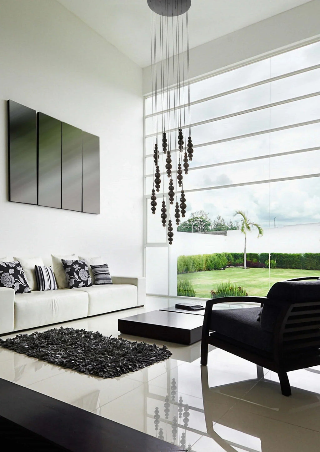 Modern Creative Black / gold Cluster Glass Pendant Lamp