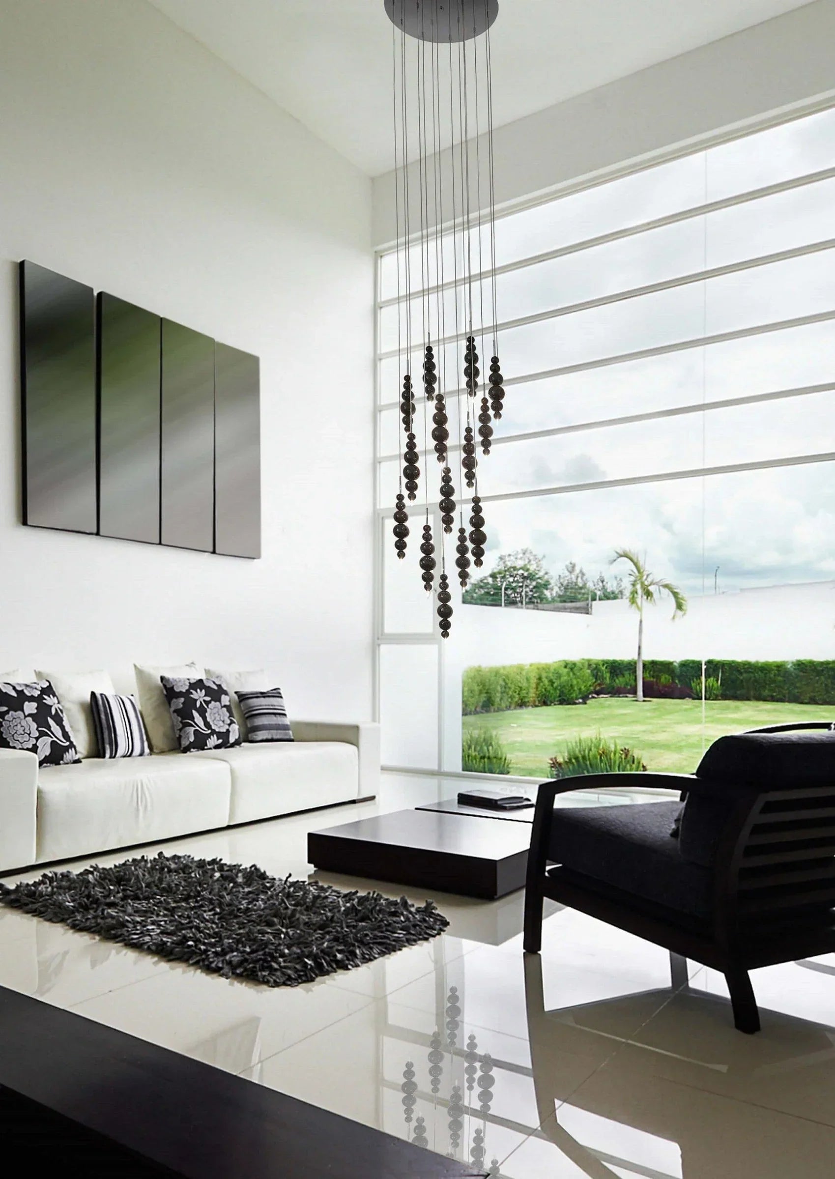 Modern Creative Black / gold Cluster Glass Pendant Lamp