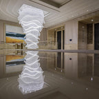 Luxury Palm Tree Glass Rods Chandelier for Hotel / restaurant / villa / staircase