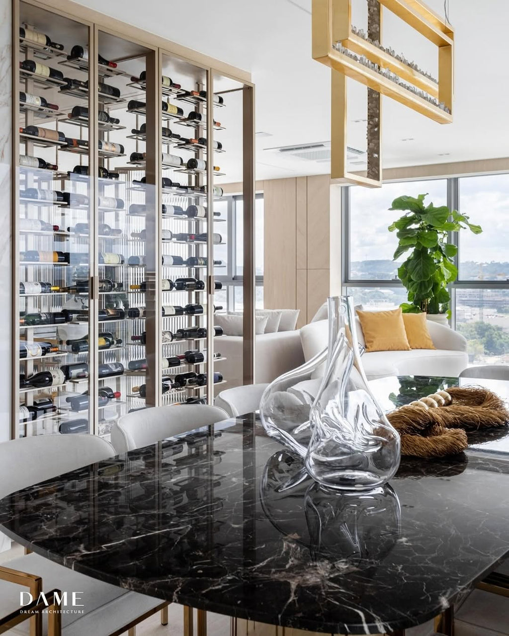 Modern Rectangular Natural Crystal Chandelier for Dining Room / kitchen Island