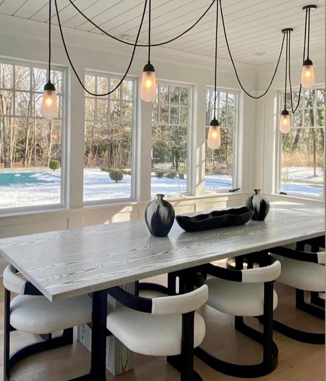 Modern Floating Pears-Inspired Frosted Glass Pendant for High-Ceiling