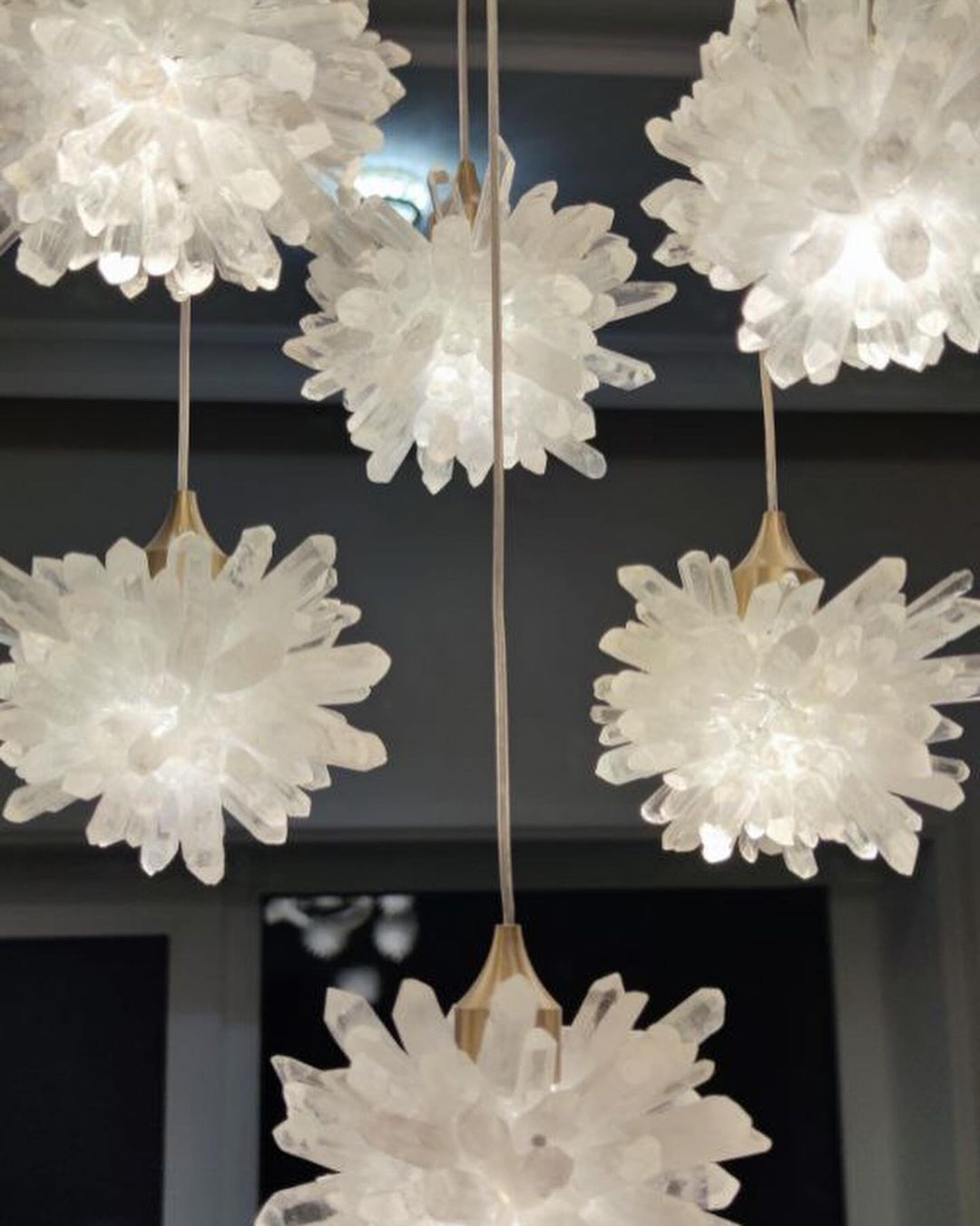 Luxury Floating Crystal Rock Chandelier for Staircase / foyer