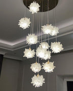 Luxury Floating Crystal Rock Chandelier for Staircase / foyer