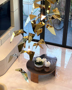 Golden Wings Floating Chandelier with Metallic Finish for Hall, Hotel, Restaurant