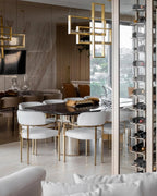 Modern Rectangular Natural Crystal Chandelier for Dining Room / kitchen Island