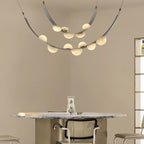 Modern Belt Alabaster Drops LED Chandelier