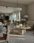 Modern White Bead Lampshade Pendant Light for Living / dining Room