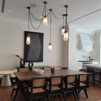 Modern Floating Pears-Inspired Frosted Glass Pendant for High-Ceiling