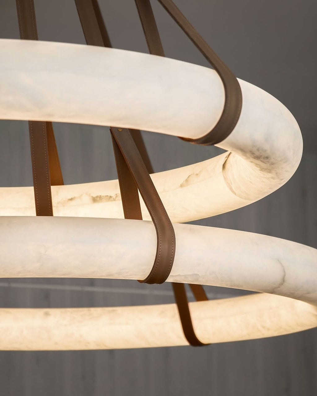Modern Round Alabaster Chandelier for Living Room / bedroom