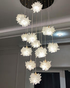 Luxury Floating Crystal Rock Chandelier for Staircase / foyer