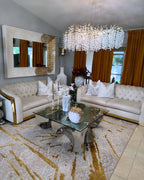 Modern Round / rectangular Floral Branch Crystal Chandelier for Low-Ceiling