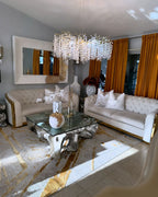 Modern Round / rectangular Floral Branch Crystal Chandelier for Low-Ceiling