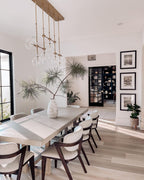 Nordic Clear Sphere Glass Chandelier in Black / gold Finish for Dinning Room / kitchen Island