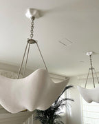 Modern White Cloudflow Pendant for Low-Ceiling